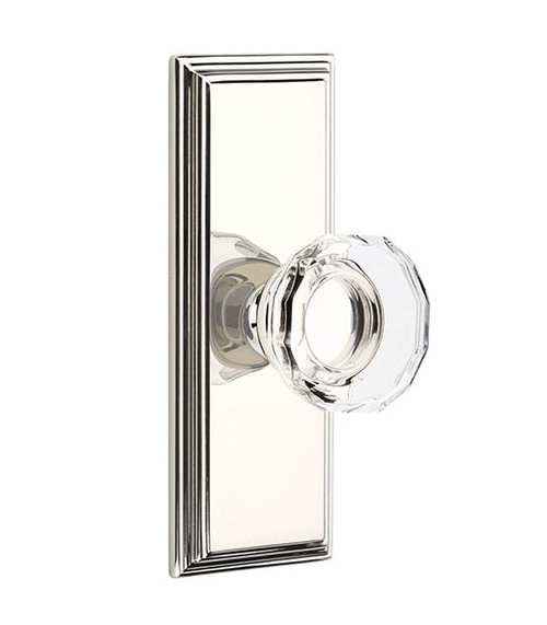 Emtek 8135US14 Polished Nickel Wilshire Style Non-Keyed Passage Sideplate Lockset