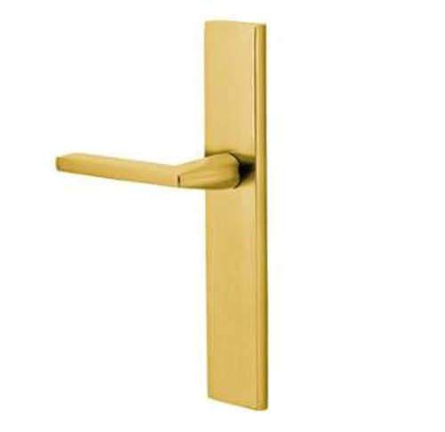 Emtek 8041US3NL Unlacquered Brass 2" x 10" Modern Rectangular Style Non-Keyed Dummy, Single Sided Narrow Sideplate Lockset