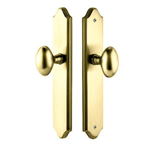 Emtek 7045US3NL Unlacquered Brass 2" x 10" Concord Style Non-Keyed Dummy, Pair Narrow Sideplate Lockset