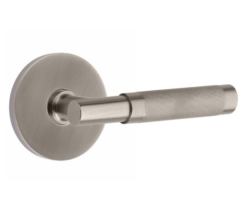 Emtek XXXX-TAKN-US15A-PRIV Pewter T-Bar Knurled Privacy Lever with Your Choice of Rosette