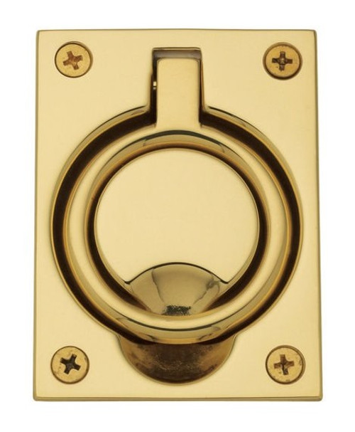 Baldwin 0395.003 Lifetime Polished Brass Flush Ring Pull