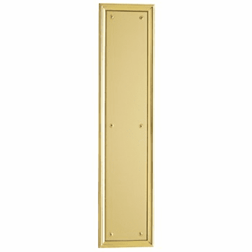 Baldwin 2281.003 Lifetime Polished Brass 3.5” x 20” Nashville Push Plate