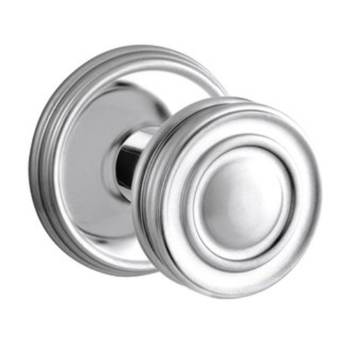 Baldwin 5066.260.pass Polished Chrome Passage 5066 Solid Brass Knob with Your Choice of Rosette