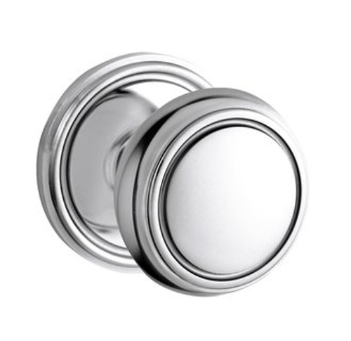 Baldwin 5068.260.pass Polished Chrome Passage 5068 Solid Brass Knob with Your Choice of Rosette