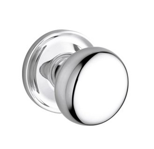 Baldwin 5015.260.pass Polished Chrome Passage 5015 Solid Brass Knob with Your Choice of Rosette