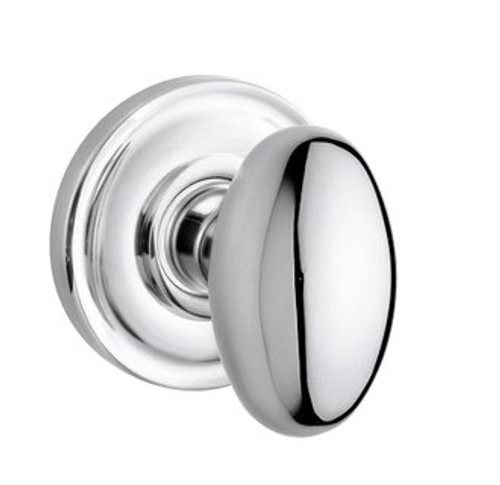 Baldwin 5025.260.pass Polished Chrome Passage 5025 Solid Brass Knob with Your Choice of Rosette
