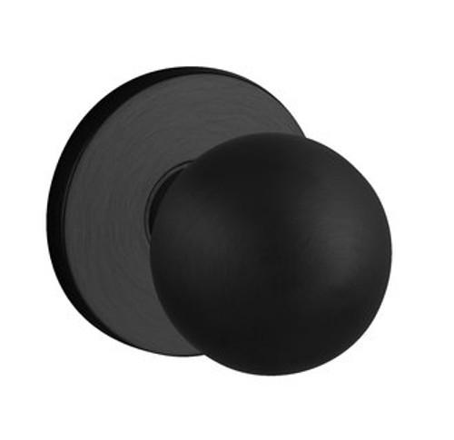 Baldwin 5041.190.idm Satin Black Half Dummy 5041 Solid Brass Knob with Your Choice of Rosette