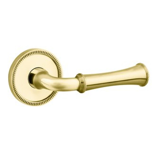 Baldwin 5118.003.pass Lifetime Polished Brass Passage 5118 Solid Brass Lever with Your Choice of Rosette