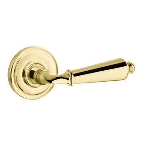 Baldwin 5125.003.priv Lifetime Polished Brass Privacy 5125 Solid Brass Lever with Your Choice of Rosette