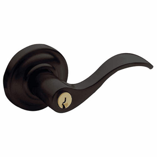 Baldwin 5255102FD Oil Rubbed Bronze Exterior Full Dummy Wave Lever with 5048 Rose