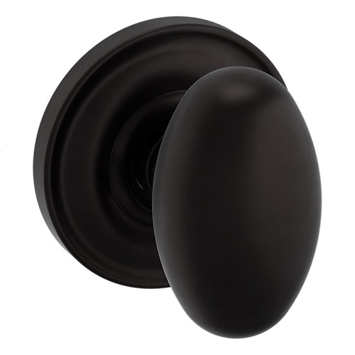 Baldwin 5025102FD-PRE Oil Rubbed Bronze Interior Full Dummy Egg Knob with 5048 Rose