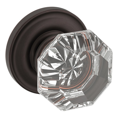 Baldwin 5080112FD-PRE Venetian Bronze Fillmore Crystal Full Dummy Knob with 5048 Rose