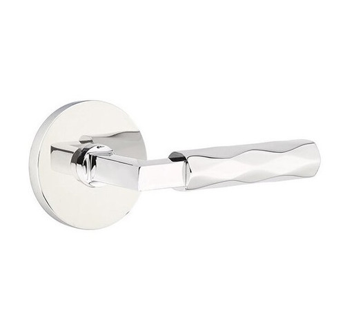 Emtek XXXX-LSTR-US26-PRIV Polished Chrome L-Square Tribeca Privacy Lever with Your Choice of Rosette