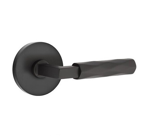 Emtek XXXX-LSTR-US19-PHD Flat Black L-Square Tribeca Pair Half Dummy Lever with Your Choice of Rosette