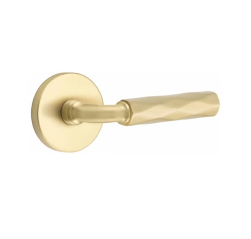 Emtek XXXX-RATR-US4-PRIV Satin Brass R-Bar Tribeca Privacy Lever with Your Choice of Rosette