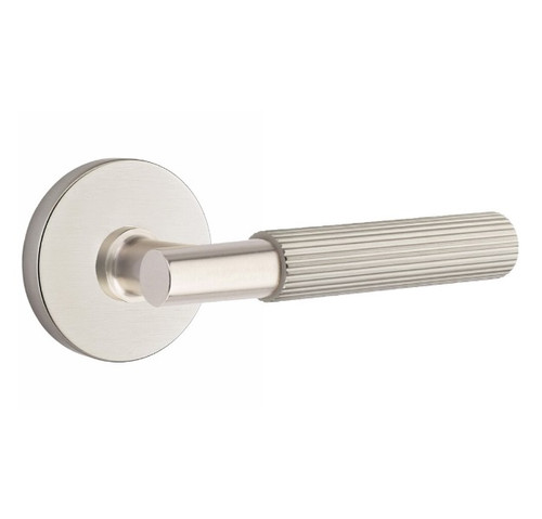 Emtek XXXX-TASK-US15-PRIV Satin Nickel T-Bar Straight Knurled Privacy Lever with Your Choice of Rosette