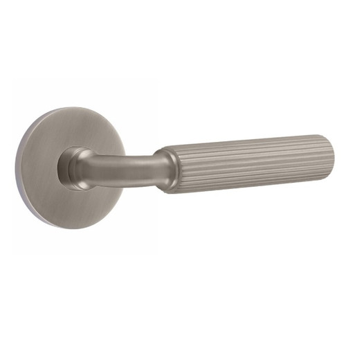 Emtek XXXX-RASK-US15A-PHD Pewter R-Bar Straight Knurled Pair Half Dummy Lever with Your Choice of Rosette