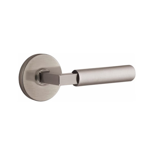 Emtek XXXX-LSSM-US15A-PRIV Pewter L-Square Smooth Privacy Lever with Your Choice of Rosette