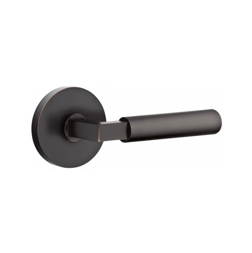 Emtek XXXX-LSSM-US10B-PHD Oil Rubbed Bronze L-Square Smooth Pair Half Dummy Lever with Your Choice of Rosette
