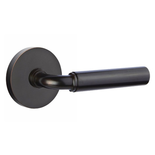 Emtek XXXX-RASM-US10B-PASS Oil Rubbed Bronze R-Bar Smooth Passage Lever with Your Choice of Rosette