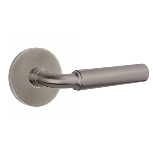 Emtek XXXX-RASM-US15A-PASS Pewter R-Bar Smooth Passage Lever with Your Choice of Rosette