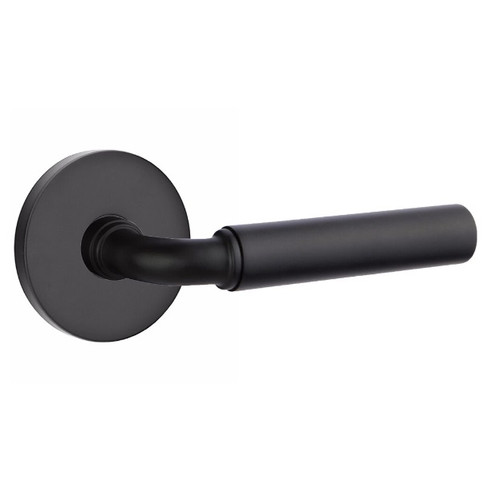 Emtek XXXX-RASM-US19-PRIV Flat Black R-Bar Smooth Privacy Lever with Your Choice of Rosette