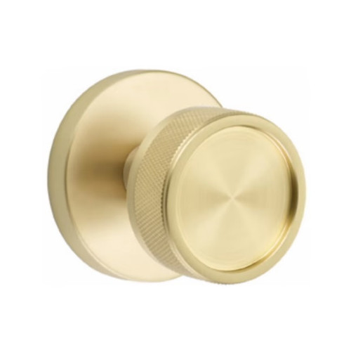 Emtek XXXX-CCKNK-US4-PRIV Satin Brass Knurled Privacy Knob with Conical Stem and Your Choice of Rosette