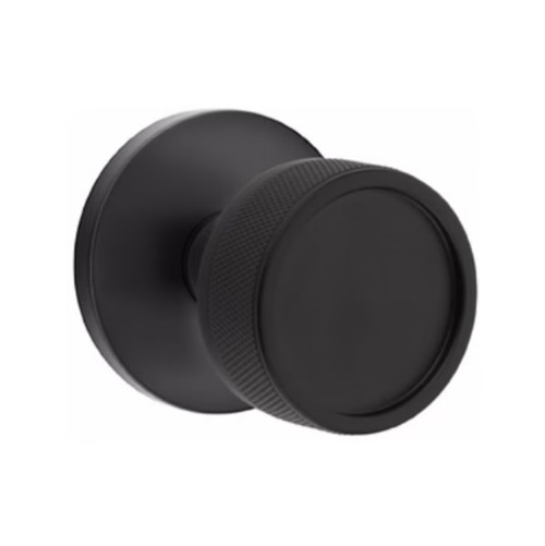 Emtek XXXX-CCKNK-US19-PRIV Flat Black Knurled Privacy Knob with Conical Stem and Your Choice of Rosette