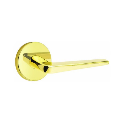 Emtek ATN-US3NL-PASS Unlacquered Brass Athena Passage Lever with Your Choice of Rosette