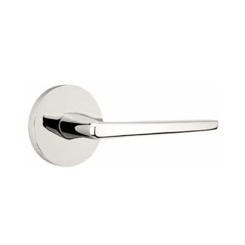 Emtek HER-US14-PHD Polished Nickel Hermes (Pair) Half Dummy Levers with Your Choice of Rosette