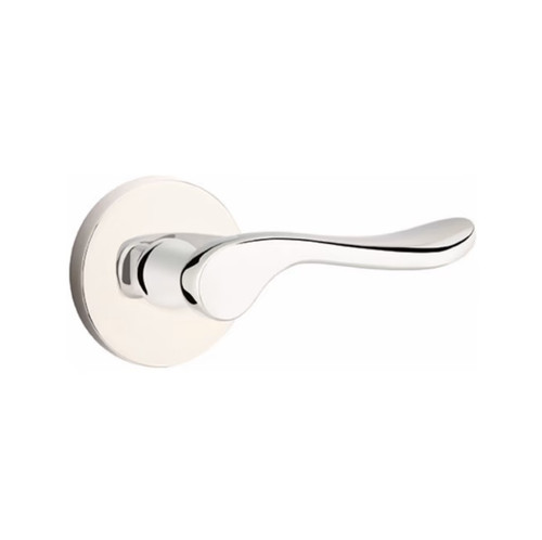 Emtek LU-US14-PHD Polished Nickel Luzern (Pair) Half Dummy Levers with Your Choice of Rosette