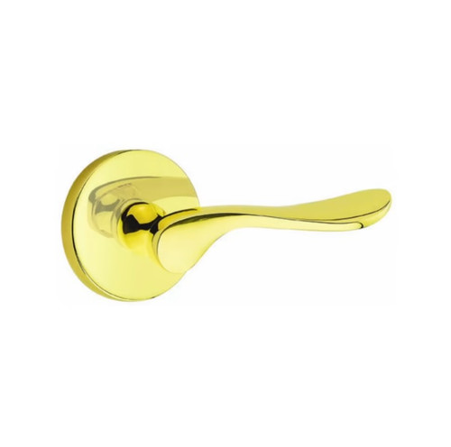 Emtek LU-US3NL-PRIV Unlacquered Brass Luzern Privacy Lever with Your Choice of Rosette