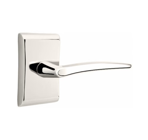 Emtek POS-US14-PASS Polished Nickel Poseidon Passage Lever with Your Choice of Rosette