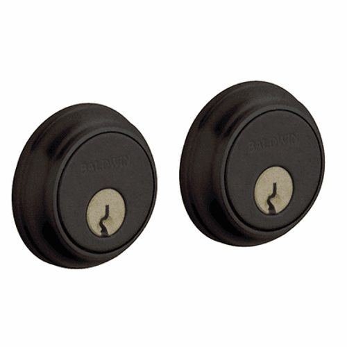 Baldwin 8021402 Distressed Oil Rubbed Bronze Double Cylinder Traditional Deadbolt