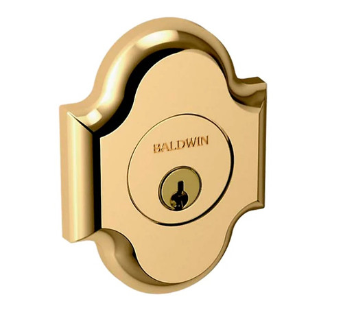 Baldwin 8253003 Lifetime Polished Brass Double Cylinder Arched Deadbolt