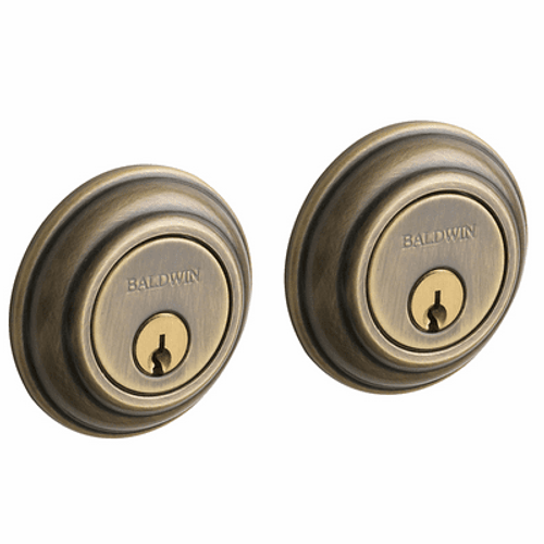 Baldwin 8232050 Satin Brass & Black Double Cylinder Traditional Deadbolt