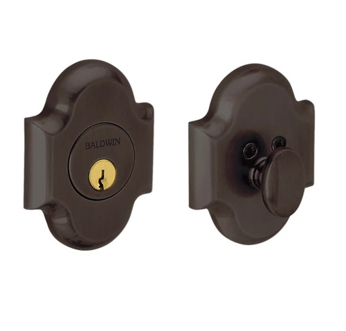 Baldwin 8252112 Venetian Bronze Single Cylinder Arched Deadbolt