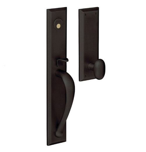 Baldwin 6403102FD Oil Rubbed Bronze Dummy Cody Full Handleset with Oval Knob