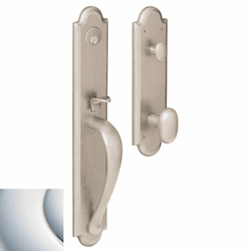 Baldwin 6402260RENT/LENT Polished Chrome Single Cylinder Boulder Full Handleset with Beavertail Lever