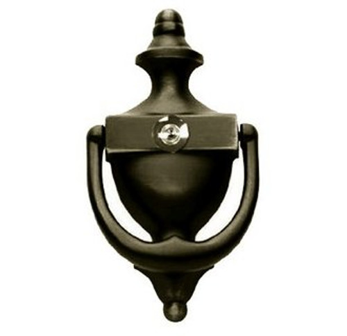 Baldwin 0103.050 Satin Brass & Black Colonial Knocker with Observascope