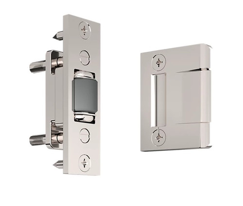 Baldwin 0430.140 Polished Nickel Roller Latch w/Full Lip Strike