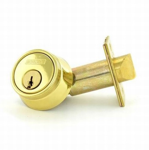 Schlage B252PD-605 Bright Brass Double Cylinder Deadbolt