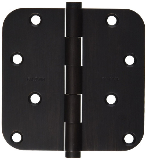 Baldwin 1140.112.I Venetian Bronze 4" x 4" 5/8" Radius Corner Brass Hinge