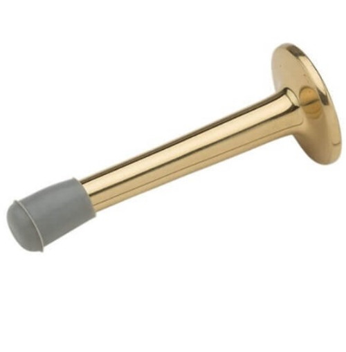 Baldwin 4055.031 Non-Lacquered Brass 3.4” Wall Door Bumper