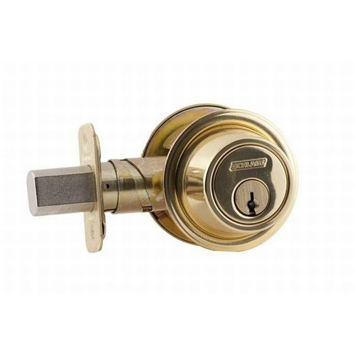 Schlage B560P-605 Bright Brass Single Cylinder Deadbolt