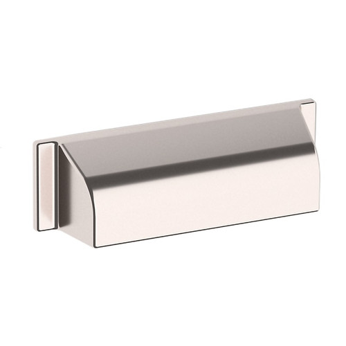 Baldwin 4421055 4" Center to Center Transitional Cup Pull Lifetime Polished Nickel Finish