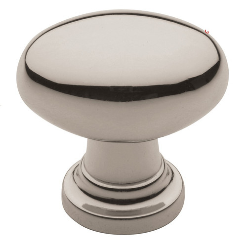 Baldwin 4910055 1-1/8" Oval Knob Lifetime Polished Nickel Finish