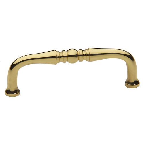 Baldwin 4964031 4" Center to Center Colonial Pull Unlacquered Brass Finish