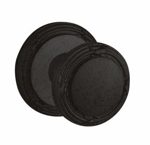 Baldwin 5013.402.fd Distressed Oil Rubbed Bronze Full Dummy 5013 Solid Brass Knob with Your Choice of Rosette
