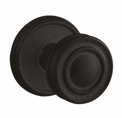 Baldwin 5066.402.fd Distressed Oil Rubbed Bronze Full Dummy 5066 Solid Brass Knob with Your Choice of Rosette